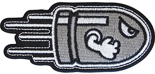 Embroidered Bullet Bill Iron On Patch Sew On Badge Super Mario Game Embroidery