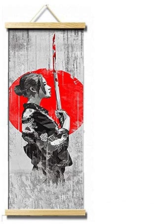 Crewell hochauflösendes Leinwand-Gemälde, Wall-Art-Poster, Heimdekoration im japanischen Stil, hängendes Bild für Wohn- und Schlafzimmer, g, 40 * 128 cm