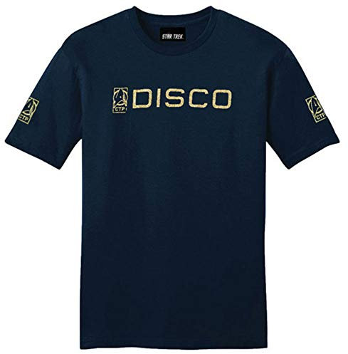 STAR TREK Discovery Command Training Program Herren-T-Shirt, kurzärmelig, Größe S, Marineblau, Marineblau