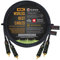 WORLDS BEST CABLES 1 Meter RCA Cable Pair - Gotham GAC-4/1 (Black) Star-Quad Audio Interconnect Cable with Premium Gold plated Locking RCA Connectors - Directional