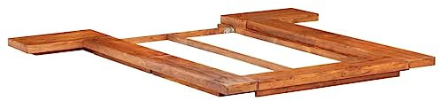 vidaXL Cadre de Lit Futon Japonais Lit Simple Lit Adulte Meuble de Chambre à Coucher Maison Intérieur 100x200 cm Bois d'Acacia Massif