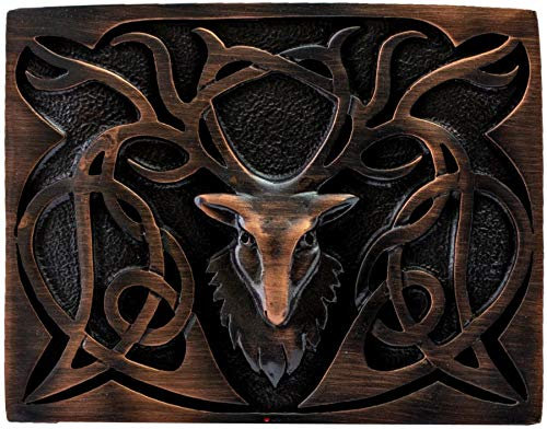 I LUV LTD Kilt Gürtelschnalle Herren Zinn Hirsch Bronze Finish 3.5 x 2.75 Hergestellt in Schottland