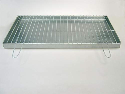 BitWa Aschekasten und Grillrost mit Klappgriffen 80x40 cm im Set Grillkamin