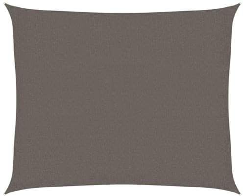 vidaXL Toldo Parasol Lona Protector Solar Sombra de Patio Jardín Terraza Balcón Parque Infantil Exterior de Vela Gris Antracita HDPE 160 g/m² 2,5x3 m