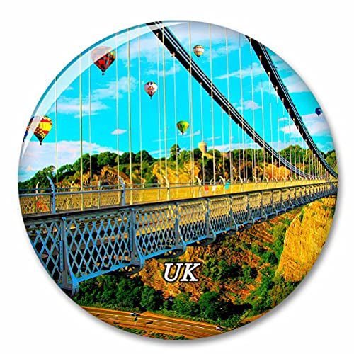 Großbritannien England Ballon Clifton Hängebrücke Bristol Kühlschrank Magnete Dekorative Magnet Flaschenöffner Tourist City Travel Souvenir Collection Geschenk Starker Kühlschrank Aufkleber