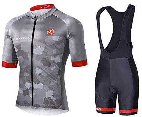 UGLY FROG Ciclismo Uomo Set 5D Gel Salopette Pantaloncini Corti Imbottiti Estate e Autunno Set di Abbigliamento Ciclista