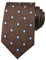 Rosiika Cravates à carreaux à rayures pour homme - Motif business formel - Pour fête de mariage, marron foncé, taille unique