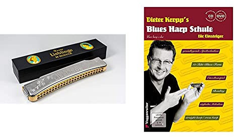 Hohner M733201 Unsere Lieblinge 48 C Mundharmonika & Blues Harp Schule m. CD und DVD - Mundharmonika spielen für Einsteiger/grundlegende Spieltechniken/Bending/einfache Melodien