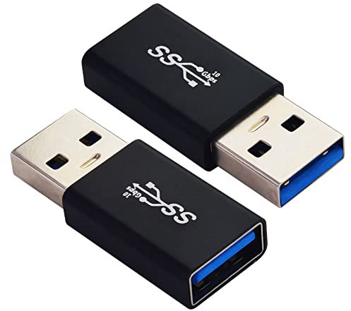 Leehitech Adaptador USB3.0,Adaptador USB 3.0 Macho a Hembra,USB 3.0 Macho a Conector USB A Hembra, para Steam Deck, Switch, MacBook Pro/Air, Tableta, teléfono y más Dispositivos Tipo C (Paquete de 2)