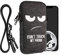 kwmobile Handytasche für Smartphones L - 6,5 - Filz Handy Hülle Weiß Dunkelgrau - Handy Tasche mit Kette 16,5 x 8,9 cm Innenmaße - Don't Touch My Phone