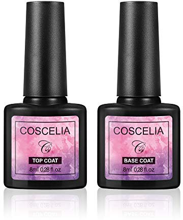 Coscelia Top and Base Coat 8ml Long Lasting Base Top Coat Vernis Semi Permanent Gel Set Soak off UV LED Gel