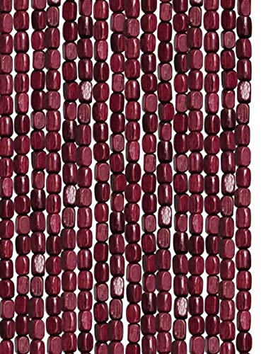 ALOBY Wooden Door Beaded Curtain,Room Divider Door Curtains, Handmade Hanging Beads Tassels Screen For Doorways/Closets Bedroom Tea Room Kitchen Fringe Divider Panel