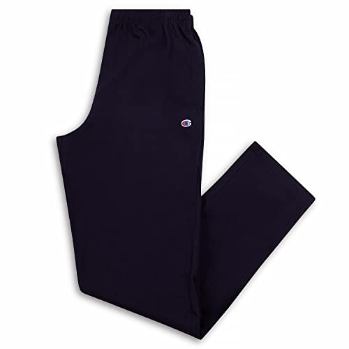 Champion Herren-Lounge-Hose, große und große offene Unterseite, leichte Jersey-Jogginghose, Marineblau, 6X
