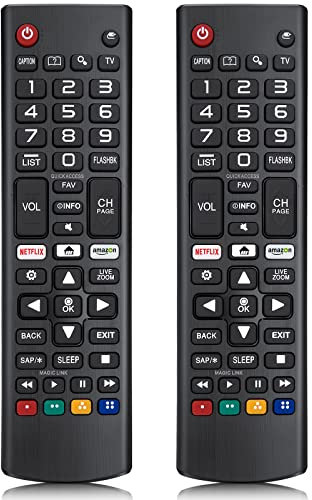 【Pack of 2】 Universal Remote Control for LG TV Remote,Compatible with All Models for LG Brand,TV Remote with Netflix Prime Video Shortcut Buttons