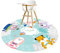BolAAzuL 51'' Large Highchair Splash Mat, Waterproof Easy Clean, Non-Slip, Multifunctional, Animal World-51, For Carpet Hardwood Tile