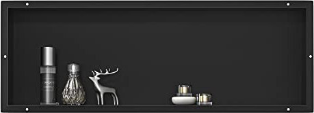 Bernkot Edelstahl Duschnische Schwarz 304 Edelstahl Wandnische 90 x 30 x 10 cm Keine Fliese erforderlich Unterputzmontage