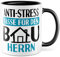 Tasse Bauherr Geschenk, Anti-Stress Tasse für den Bauherrn Geschenkidee Kaffeetasse mit Spruch lustig Kaffee-Becher Hausbau Bauauftrag Bauträger Eigenheim Bauunternehmer