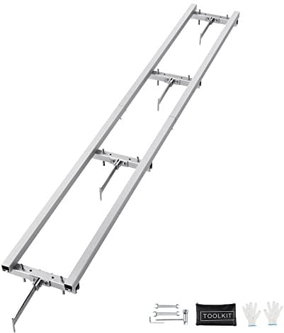 VEVOR Guida per Fresatura da 274cm, Kit di Barre Trasversali, Guida per Troncatrice a Catena, Sistema di Guida per Segheria in Alluminio Regolabile, Binario Guida per Troncatrice a Catena di Falegname