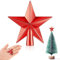 Mini-Oster-Baumspitze, kleiner Stern, Baumspitze für Valentinstag, Baumstern, dekorativ für Weihnachten, Party, 4,5 cm, rot beschichtet