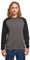 Build your Brand Men's Contrast Raglan Long-Sleeved Shirt T, Charcoal/Black, M