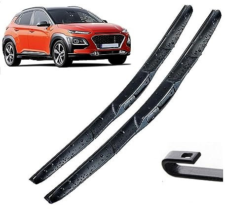Scheibenwischer vorne, Hybrid-Wischerblätter, kompatibel mit Hyundai Kona 2017–2023, Windschutzscheibe, Windschutzscheibe, Fenster, Auto, Regenbürsten, 26 Zoll + 16 Zoll