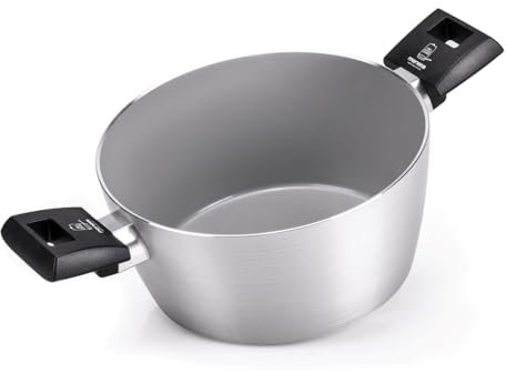 Moneta Innova Casseruola 2m 20cm, rivestimento naturale FineGres (NO PFAS), anche per induzione, 100% Made in Italy