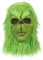 Claofoc Grinch Maske Weihnachts Hut Kostüm Maske Weihnachten Grünes Gesicht Monster Gruselige Latex Maske für Erwachsene Frauen und Männer Cosplay Kostüm Requisiten (B)