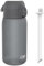 ION8 Kids Water Bottle 350ml/12oz Leak-proof & BPA Free Drinking Bottle with Straw, Triple Lock Lid to Prevent Spills & Integrated Handle, Ideal for Little Hands & Lunch Boxes,Recyclon Grey with Straw