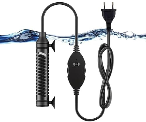 GERUI Calentador de acuario 35 W/50 W (1 L-20 L) con regulador de temperatura para acuarios y peces, con protección contra sobretemperatura (35 W)