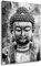Kunstgestalten24 Aludibond Bild Buddha Black and White Wandbild Kunstdruck Dekoration