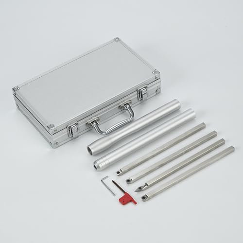 KHZKHC Coltello da Taglio Rotante in Legno Manuale Tornio per La Lavorazione del Legno Taglierina Ad Angolo Retto, 6 Tipi di Teste di Taglio, 8 Tipi di Alberi di Taglio, per Penne di Tornitura