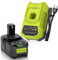 Ricambio per Ryobi Batteria 18V 5.5Ah+ Caricatore BCL14181H 9.6V-18V 3A per Ryobi NI-MH Caricatore e batteria agli ioni di litio per P102 P103 P105 P106 P107 P108 P100 con LED Goodexo