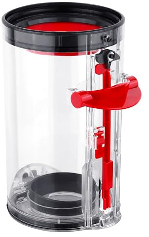 AFDD Dust Bin Replacement for Dyson V10 SV12 Vacuum Cleaners Canister, Large 8inch Vacuum Canister Bin Compatible with Dyson V10 Absolute Animal Vacuum Cleaner, Bin Canister Part No. 969509-01, red