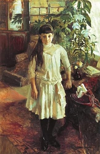 TVLAR Berühmte Gemälde Leinwand Plakat Vintage Leinwanddruck Porträt von sissi serlachius von akseli Gallen-kallela für Wohnzimmerdekoration 60x90cm