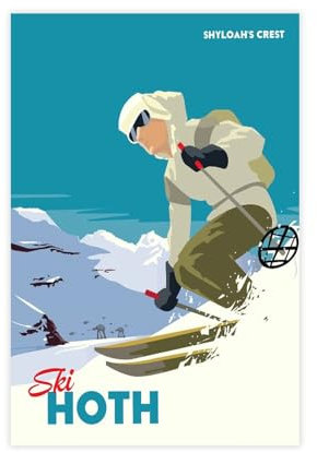 AMATWI Poster auf Leinwand, Motiv: Elefant, Hoth, Skigebiet, Schlafzimmer, Dekoration, Sportlandschaft, Büro, Raumdekoration, Geschenk, ungerahmt, 40 x 60 cm