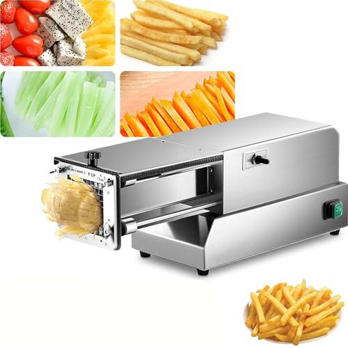Coupe-Frites électrique, Coupe-Frites Professionnel Commercial et Domestique, trancheuse de Pommes de Terre, Hachoir à légumes électrique, adapté aux Pommes de Terre, Carottes, Pom
