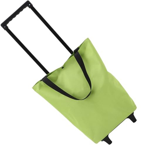 GARVALON Faltbarer Einkaufstrolley Mit Rädern Und Zuggriff Tragbare Rolltasche Für Damen Kompakter Einkaufswagen Mit Großem Fassungsvermögen Für Lebensmittel Und Wäsche