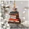 2D Flache Acryl-Weihnachtsbücher Ornament für Weihnachtsbaum, 2024 Weihnachtsbaum-Form, Bücherregal-Anhänger, Weihnachtsschmuck für Zuhause, Weihnachtsschmuck, hängende Dekoration, Bücher, gestapelt