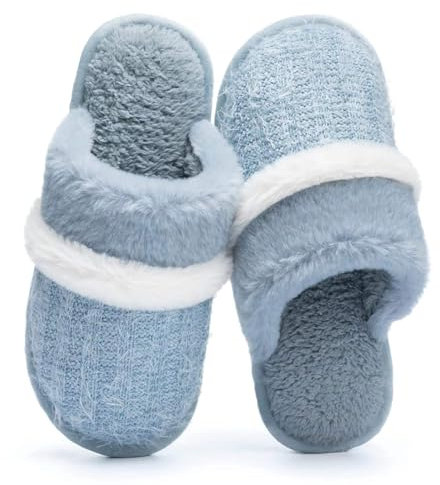 GOEWY Pantofole Donna in Peluche Invernali con Memory Foam, Ciabatte da Casa Antiscivolo per Donna Uomo, Calde e Morbide per Interno ed Esterno