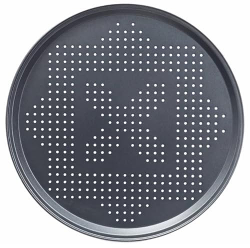 Concept4u Non Stick Pizza Tray 30cm Pizza Pan Oven Round Crisper Chip Made with Goldflon Non Stick Coating Pizza pan - Hand WASH ONLY