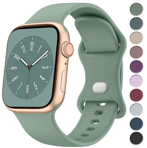 Wanme Compatibles con Correa Apple Watch 38mm 40mm 41mm 42mm 44mm 45mm 49mm 46mm, Correas de Silicona, Pulseras de Repuesto Deportiva Impermeable para iWatch Series 10 9 Ultra 8 7 6 5 4 3 2 1 SE
