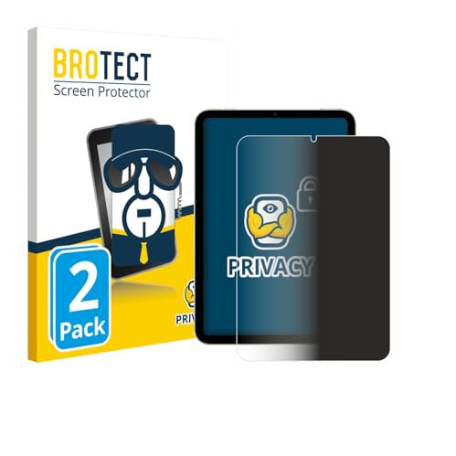 brotect (2 Pack Privacy Screen Protector compatible with Apple iPad Mini 7 WiFi 2024 [Anti-Spy, Protection-Film, Blue Light Filter]