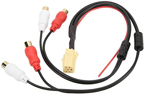 Brrnoo Leitungsausgangskonverter, Aux in Adapter Car Line Out Adapter Easy Installation ABS für VDO -CD -Player