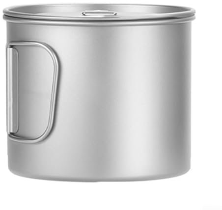 Juego de utensilios de cocina de titanio con mango plegable, ideal para viajeros que buscan soluciones compactas (1600 ml B)