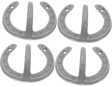 Ciieeo 4 Ganci Da Parete a Ferro Di Cavallo in Ghisa Ganci Decorativi Western Per Cappotti Cappelli E Chiavi Gancio Appendiabiti Da Parete Per Casa Bagno E Ingresso