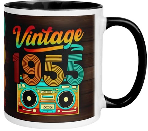 1955 Geburtstag Mann Frau | Vintage – 71 Jahre Geschenk | Jahrgang Tasse | Lustige Geschenktasse zum 71. Geburtstag | Geburtstagsdeko für Männer und Frauen zum 71ten | Made in Germany