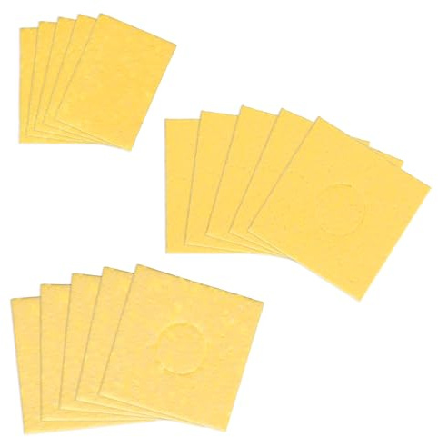 15PCS Soldering Iron Cleaning Sponge, PVA High Temperature Welding Sponge Pads, Welding Platform Sponges, 50x35mm 60x60mm Square Replacement Cleaner