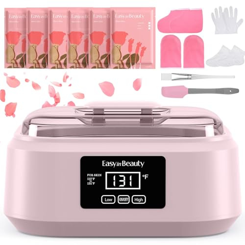 Paraffin Wax Machine for Hand and Feet - 3000ml Hand Wax Paraffin Machine for Arthritis, Touchscreen Paraffin Wax Warmer with 6 Packs Rose Wax (2.64 lbs), Paraffin Bath for Smooth & Soft Skin