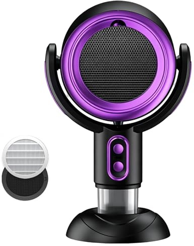 Campana extractora portátil: ventilador de humo de 2 velocidades, purificador de humo de 2400 mAh, para cocina y uso en interiores, color morado