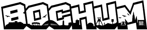Samunshi® Aufkleber Bochum Schriftzug Skyline Autoaufkleber 40 x 8cm schwarz